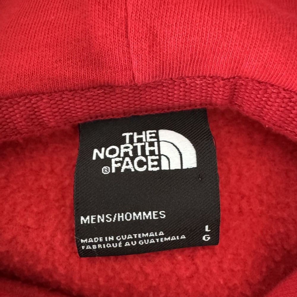 The North Face Hoodie Men L Red Black Graphic Box Logo Pullover Cotton Outdoor - Picture 7 of 11